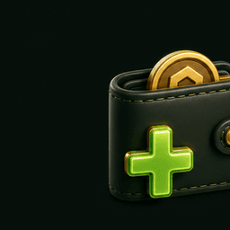 3D wallet icon topped up with ETH