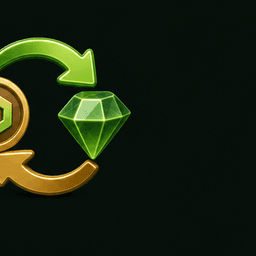 3D two-way swap arrows icon